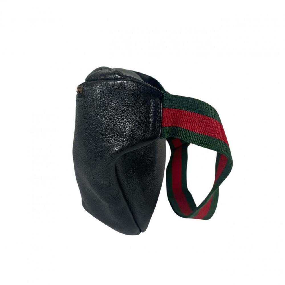 GUCCI Black Leather Fanny Pack - Picture 4 of 16